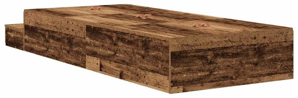 Krevet s ladicama s ladicama Staro drvo 80 cm Konstruirano drvo - Smeđa / 80 cm