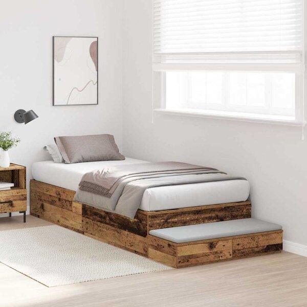 Krevet s ladicama s ladicama Staro drvo 80 cm Konstruirano drvo - Smeđa / 80 cm