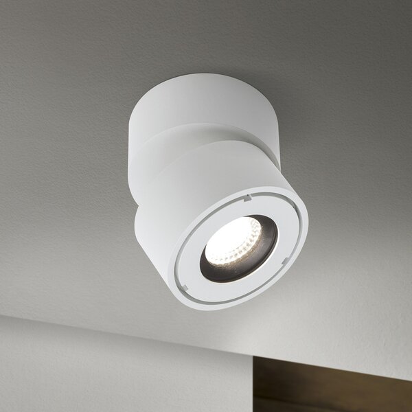 ORION Harvey LED vanjski reflektor, bijeli, Ø 10 cm, lijevani aluminij, prigušiva, Bijela, Aluminij