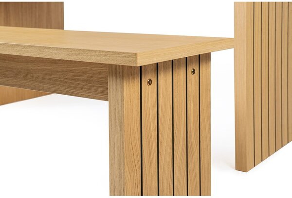 Blagovaonski stol s pločom u dekoru hrasta 90x160 cm Stripe - Woodman