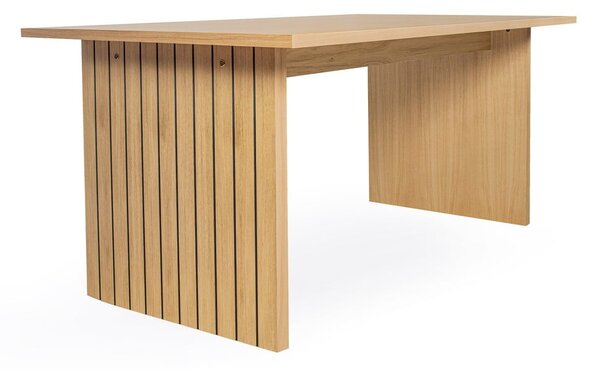 Blagovaonski stol s pločom u dekoru hrasta 90x160 cm Stripe - Woodman