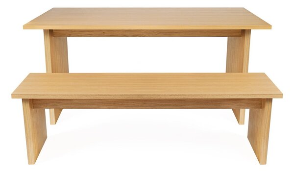 Blagovaonski stol s pločom u dekoru hrasta 90x160 cm Stripe - Woodman