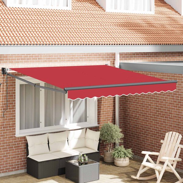 Nadstrešnica Crvena 300 x 250 x 165 cm Poliester i metal - Crvena / 300 x 250 x 165 cm