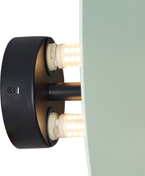 Dizajnerska zidna svjetiljka zelena organska 32 cm 2-svjetla - Pulley