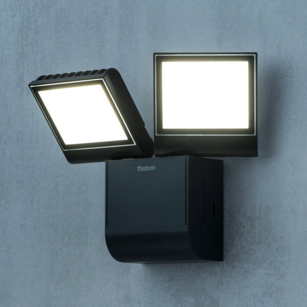 Theben LED vanjska zidna svjetiljka theLeda S17-100L, crna, 2 žarulje, Crno, Plastika