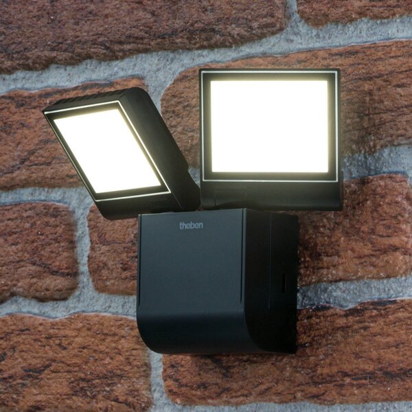 Theben LED vanjska zidna svjetiljka theLeda S17-100L, crna, 2 žarulje, Crno, Plastika