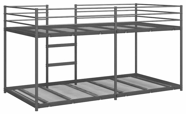 Krevet na kat bez madraca crni 90x200 cm čelik - Crna / 90 x 200 cm