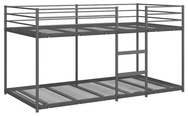 Krevet na kat bez madraca crni 90x200 cm čelik - Crna / 90 x 200 cm
