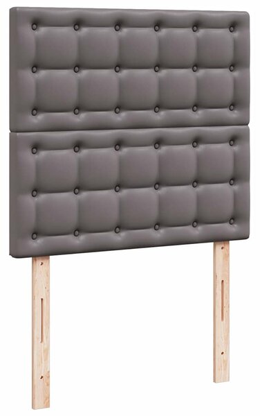 Otomanski krevet s madracem sivi 80x200cm umjetna koža - Siva / 80 x 200 cm