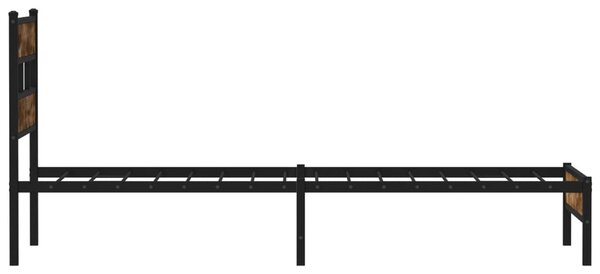 Okvir kreveta bez madraca s uzglavljem boja hrasta 90x190 cm - Smeđa / 90 x 190 cm