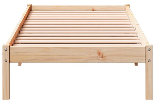 Dugi okvir kreveta bez madraca 100 x 220 cm masivna borovina - Smeđa / 100 x 220 cm