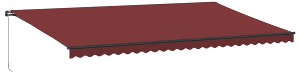 Tenda na ručno uvlačenje s LED svjetlima bordo 600 x 350 cm - Bordo / 600 x 350 cm