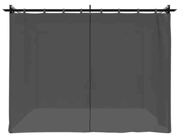 Sjenica sa zavjesama 3 x 3 m antracit čelična - Antracitno siva / 3 x 3 m