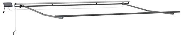 Tenda na ručno uvlačenje s LED smeđa 400 x 300 cm - Smeđa / 400 x 300 cm