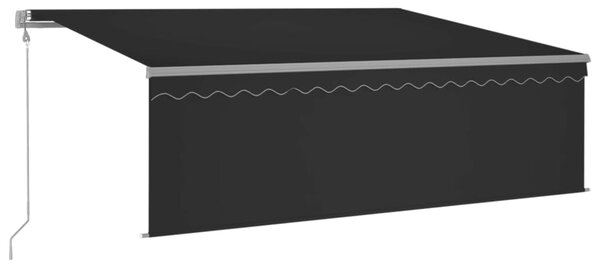 Automatska tenda s roletom i senzorom LED 4 x 3 m antracit - Antracitno siva / 4 x 3 m