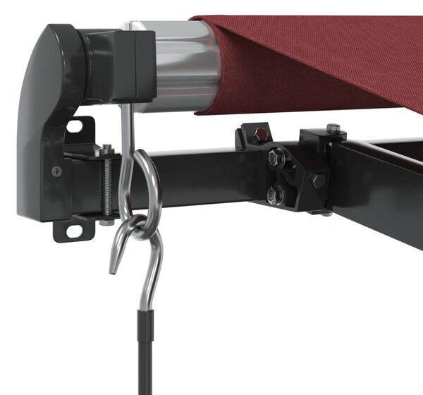 Tenda na ručno uvlačenje s LED svjetlima bordo 600 x 350 cm - Bordo / 600 x 350 cm