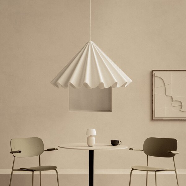 Audo Copenhagen viseća lampa za ples, bijela, Ø 65 cm, filc, prigušiva, Bijela, Dnevni boravak/blagovaonica, Tkanina / tekstil