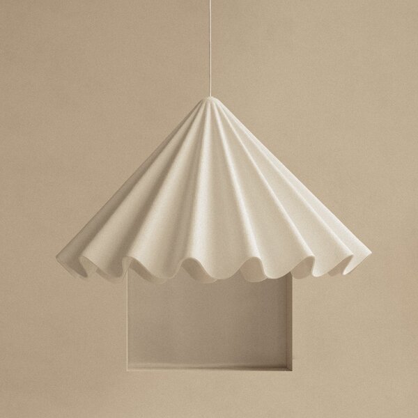 Audo Copenhagen viseća lampa za ples, bijela, Ø 65 cm, filc, prigušiva, Bijela, Dnevni boravak/blagovaonica, Tkanina / tekstil