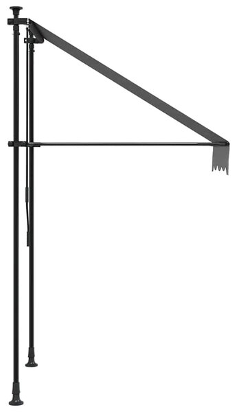 Tenda na uvlačenje antracit 100 x 150 cm od tkanine i čelika - Antracitno siva / N/A