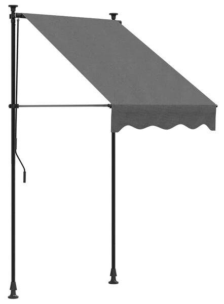 Tenda na uvlačenje antracit 100 x 150 cm od tkanine i čelika - Antracitno siva / N/A