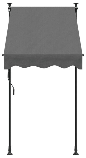 Tenda na uvlačenje antracit 100 x 150 cm od tkanine i čelika - Antracitno siva / N/A