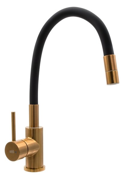 Slavina za sudoper Stil Reya Flex Rose Gold, crna/rose gold
