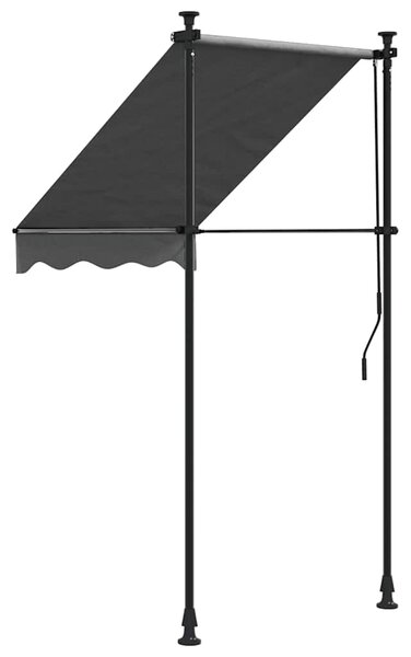 Tenda na uvlačenje antracit 100 x 150 cm od tkanine i čelika - Antracitno siva / N/A