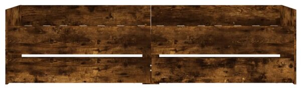 Okvir kreveta s ladicama boja dimljenog hrasta 100 x 200 cm - Smeđa / 100 x 200 cm