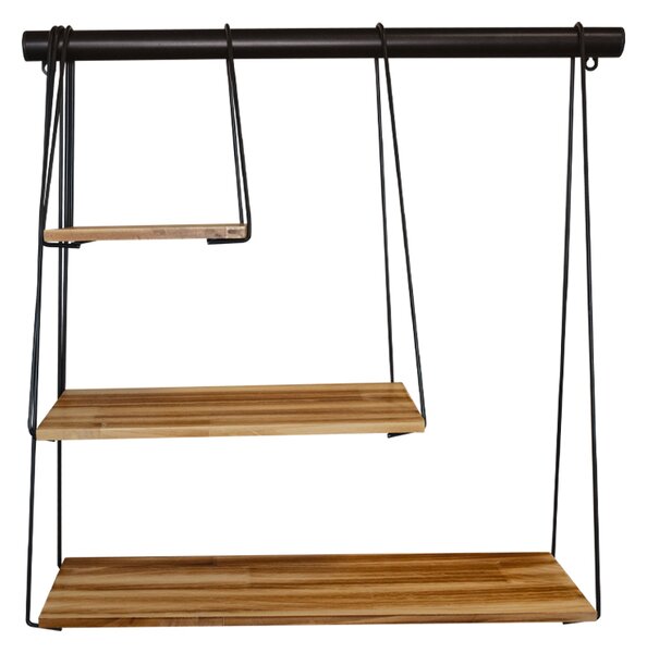 Zidna polica LOFT 3 3 razine / 65,5 x 63 x 16,5 cm