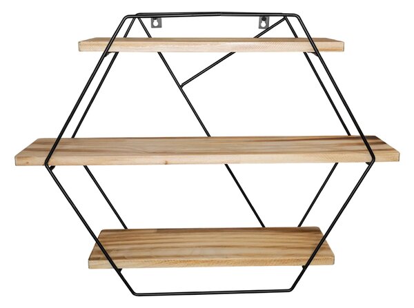 Zidna polica LOFT 5 3 razine / 60 x 44,5 x 15 cm