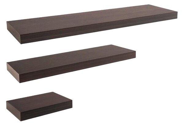 Zidna polica - wenge skriveni nosač / više dimenzija 235 x 235 mm