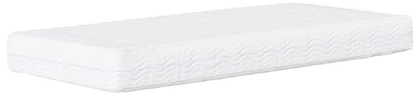 Dnevni krevet s madracem krem 90 x 200 cm od tkanine - Krema / 90 x 200 cm
