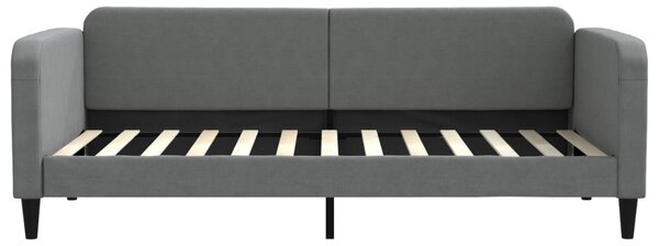 Dnevni krevet s madracem tamnosivi 90 x 200 cm od tkanine - Siva / 90 x 200 cm