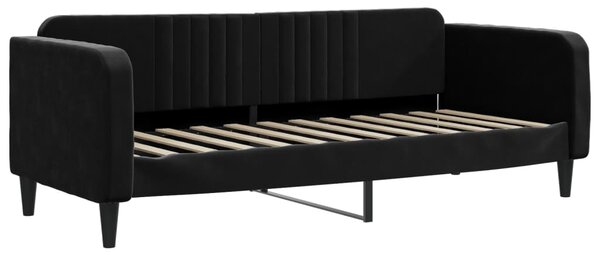 Dnevni krevet crni 80 x 200 cm baršunasti - Crna / 80 x 200 cm
