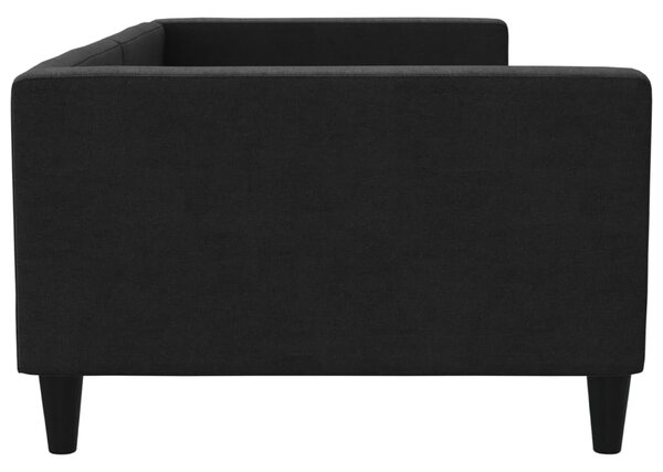Dnevni krevet crni 100 x 200 cm od tkanine - Crna / 100 x 200 cm