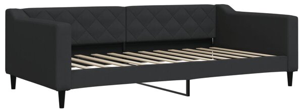 Dnevni krevet crni 100 x 200 cm od tkanine - Crna / 100 x 200 cm