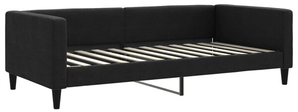 Dnevni krevet crni 100 x 200 cm od tkanine - Crna / 100 x 200 cm