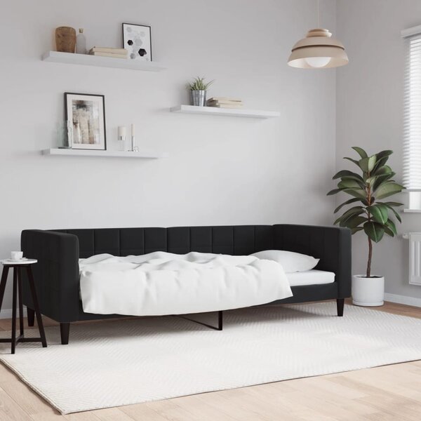 Dnevni krevet crni 80 x 200 cm baršunasti - Crna / 80 x 200 cm