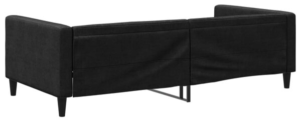 Dnevni krevet crni 100 x 200 cm od tkanine - Crna / 100 x 200 cm