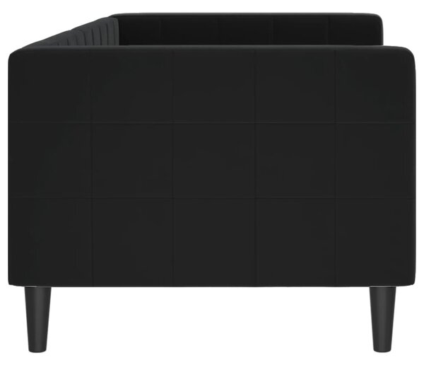 Dnevni krevet crni 80 x 200 cm baršunasti - Crna / 80 x 200 cm