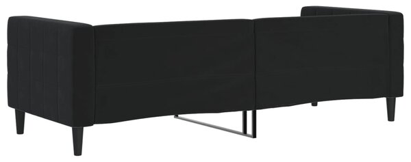 Dnevni krevet crni 80 x 200 cm baršunasti - Crna / 80 x 200 cm