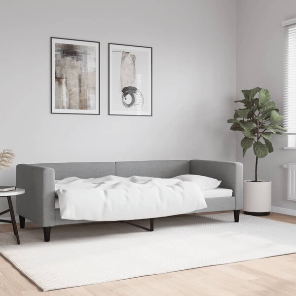 Dnevni krevet svjetlosivi 80 x 200 cm od tkanine - Siva / 80 x 200 cm