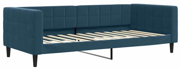 Dnevni krevet plavi 90 x 200 cm baršunasti - Plava / 90 x 200 cm