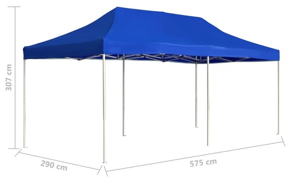 Profesionalni sklopivi šator za zabave 6 x 3 m plavi - Plava / 6 x 3 m