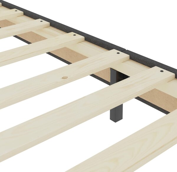 Krevet od tkanine s oprugama tamnosivi 100 x 200 cm - Siva / 100 x 200 cm