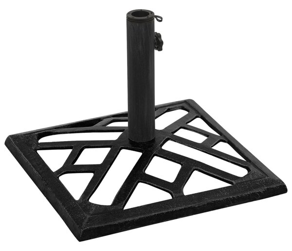 Stalak za suncobran crni 44 x 44 x 31 cm od lijevanog željeza - Crna / 44 x 44 x 31 cm