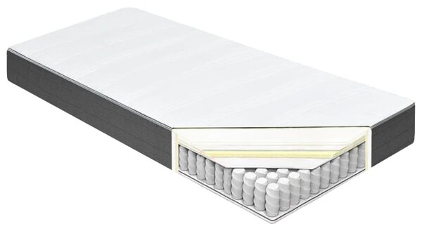 Krevet od tkanine s oprugama tamnosivi 200 x 200 cm - Siva / 200 x 200 cm