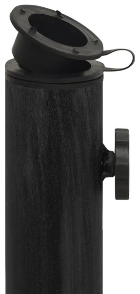 Stalak za suncobran crni 44 x 44 x 31 cm od lijevanog željeza - Crna / 44 x 44 x 31 cm