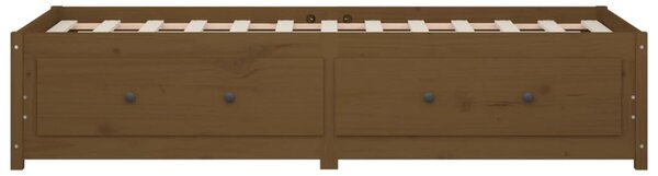 Dnevni ležaj smeđa boja meda 90x200 cm od masivne borovine - Smeđa / 90 x 200 cm