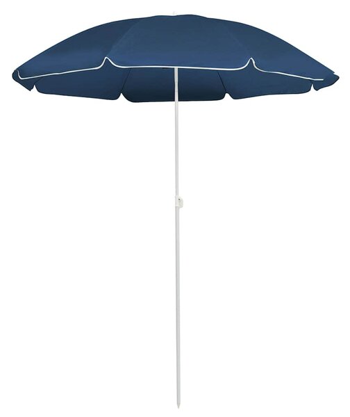 Vrtni suncobran s čeličnim stupom 180 cm plavi - Plava / 180 cm